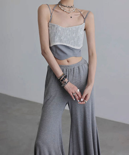 Double Hem Suspender Top